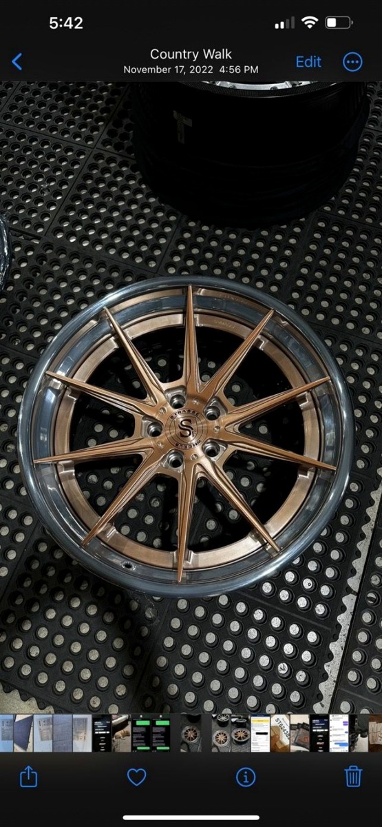 Bronze custom wheel finish